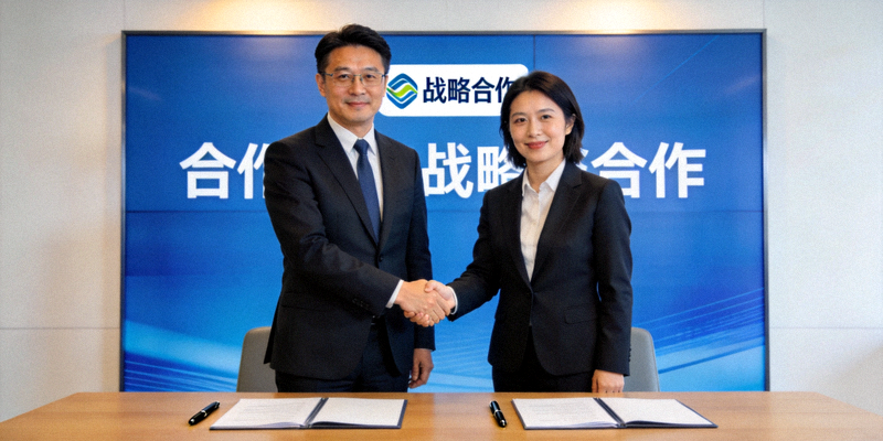 海星体育与联赛代表在签约仪式上握手合影，背景显示合作标识